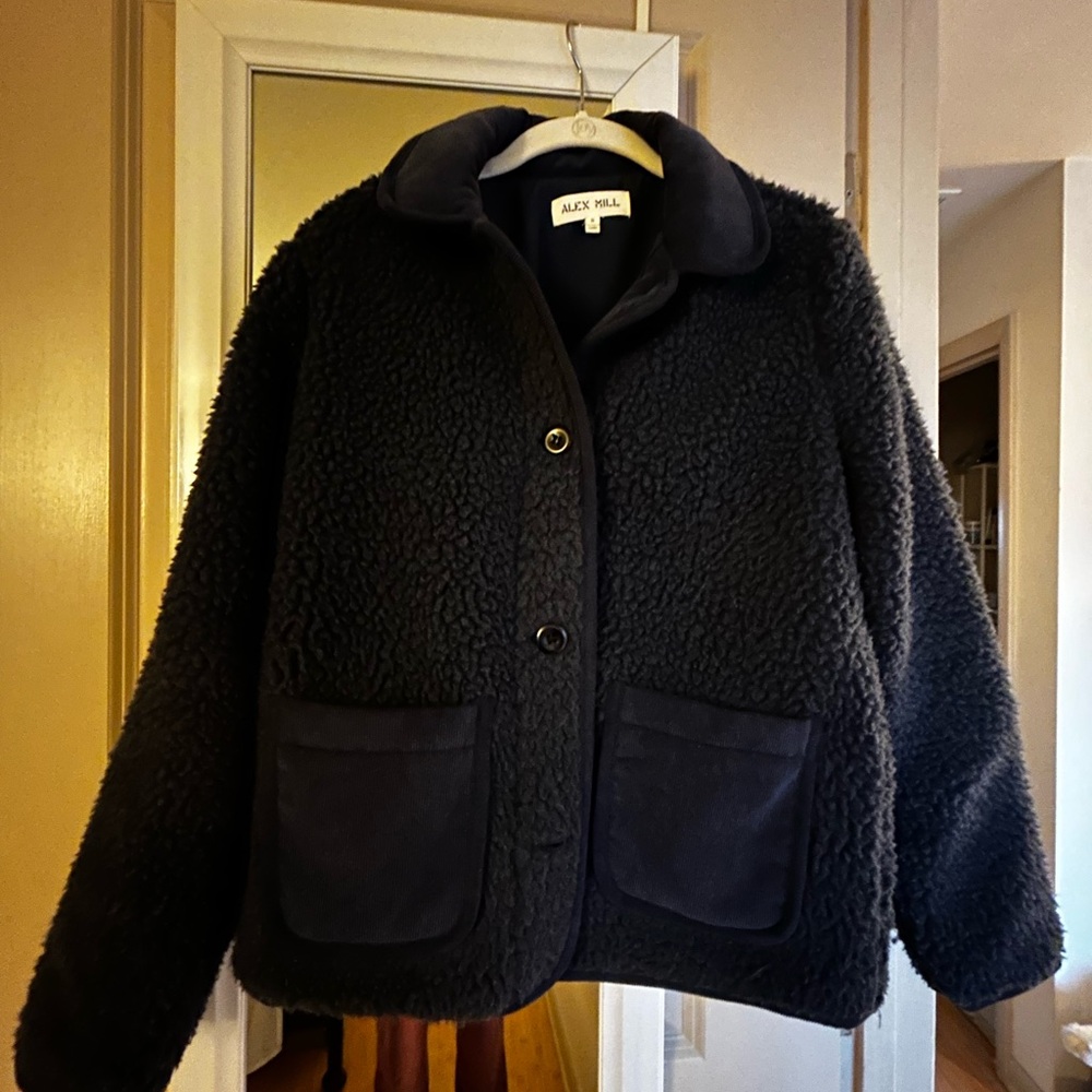 Alex Mill Navy Sherpa Jacket